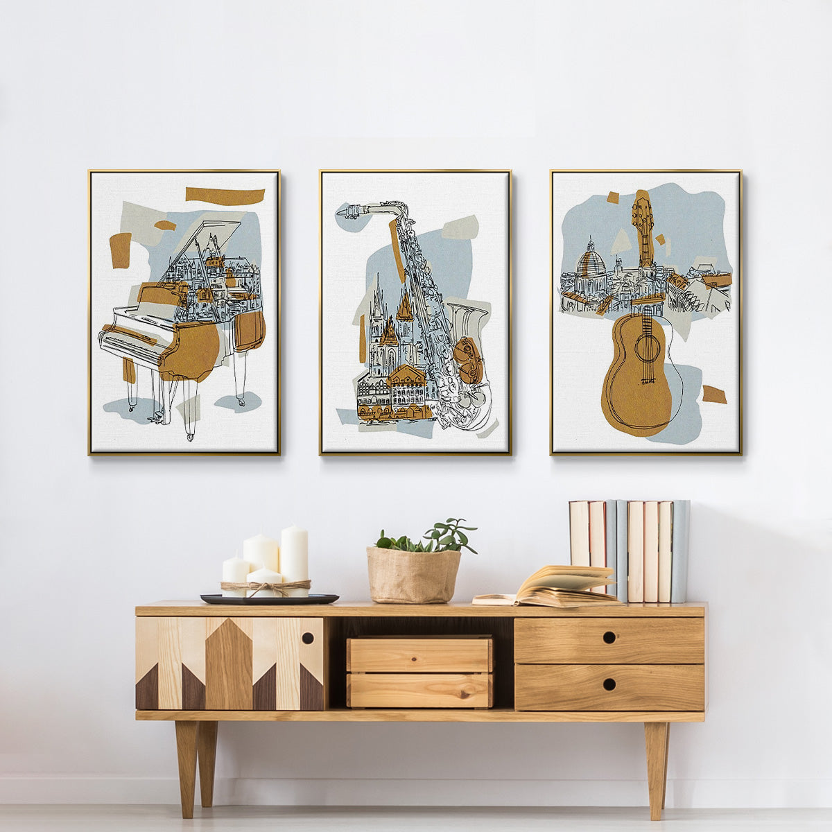 Rehearsal I - Floater Framed Canvas Set