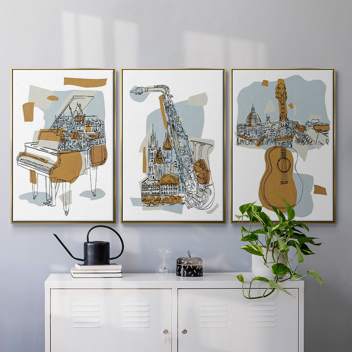 Rehearsal I - Floater Framed Canvas Set