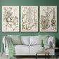 Sepia Botanical Journal IV - Floater Framed Canvas Set