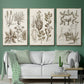 Sepia Botanical Journal VI - Floater Framed Canvas Set