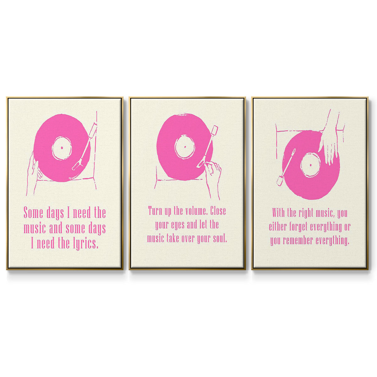 Sweet Melody I - Floater Framed Canvas Set