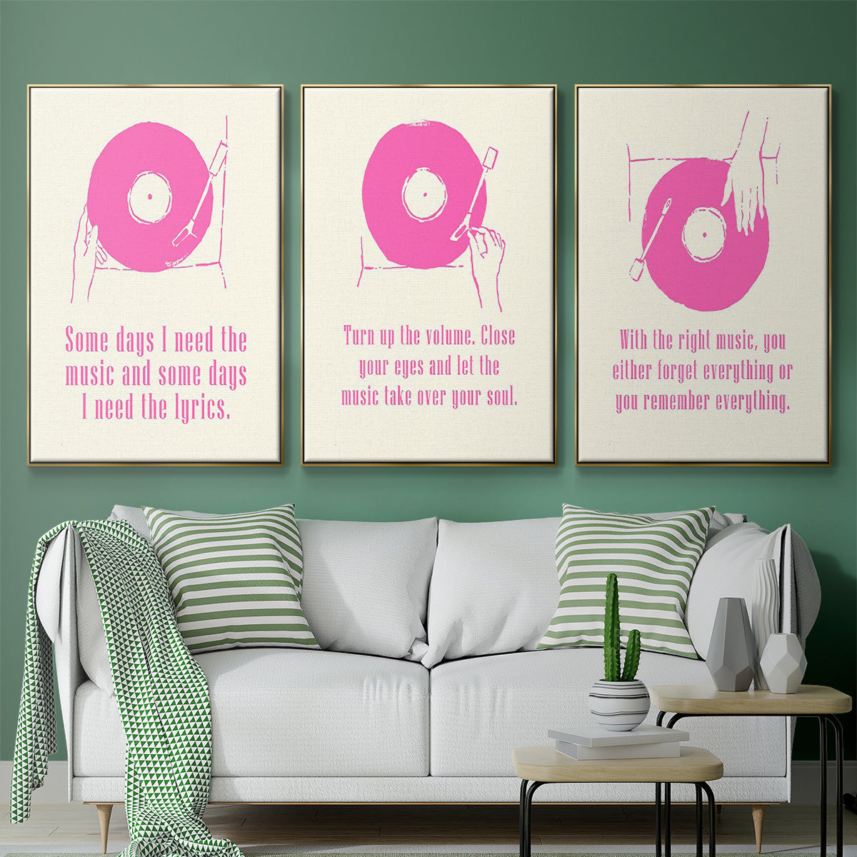 Sweet Melody I - Floater Framed Canvas Set
