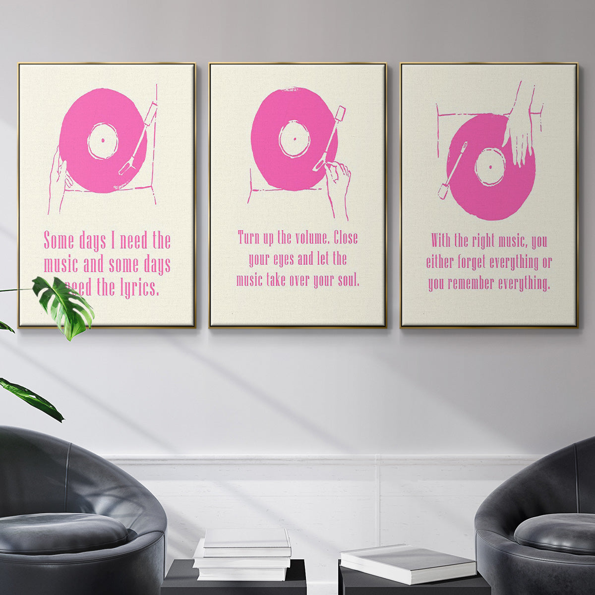 Sweet Melody I - Floater Framed Canvas Set
