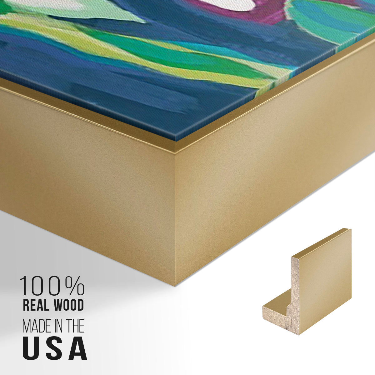 Blue Tropics I - Floater Framed Canvas Set
