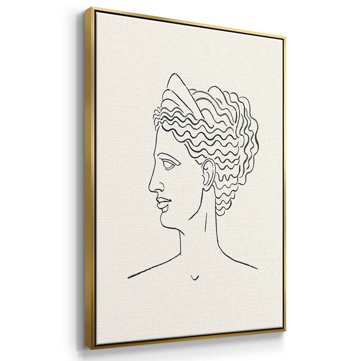 Greek Busts I - Floater Framed Canvas Set