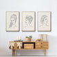 Greek Busts I - Floater Framed Canvas Set