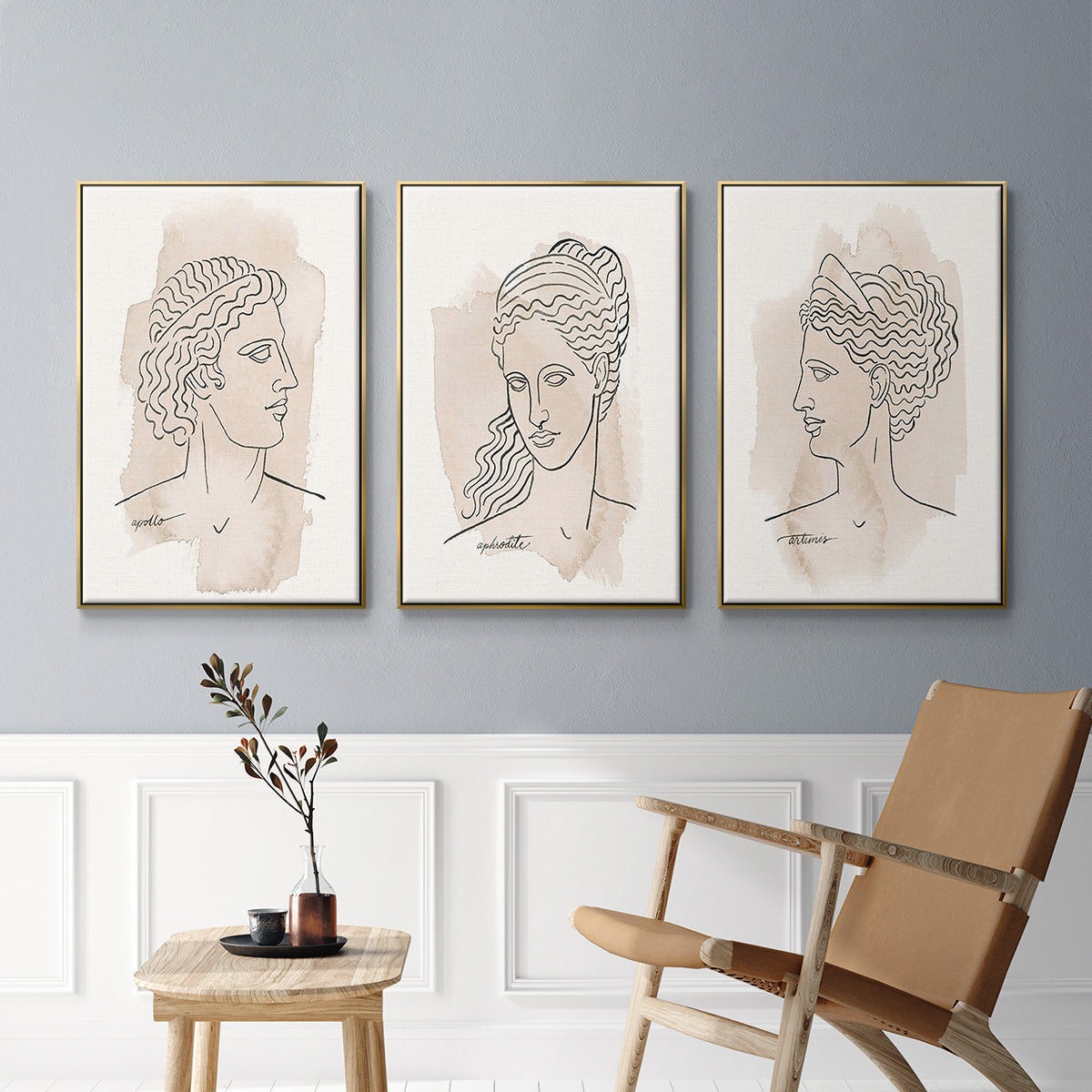 Greek Busts IV - Floater Framed Canvas Set
