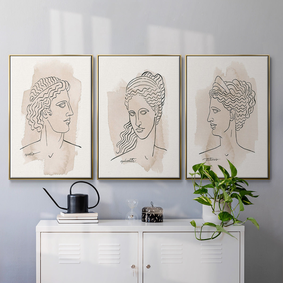 Greek Busts IV - Floater Framed Canvas Set