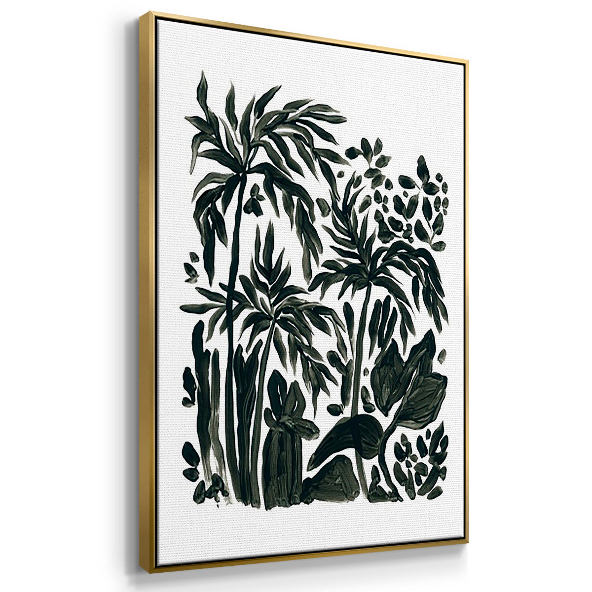 Ink Jungle I - Floater Framed Canvas Set