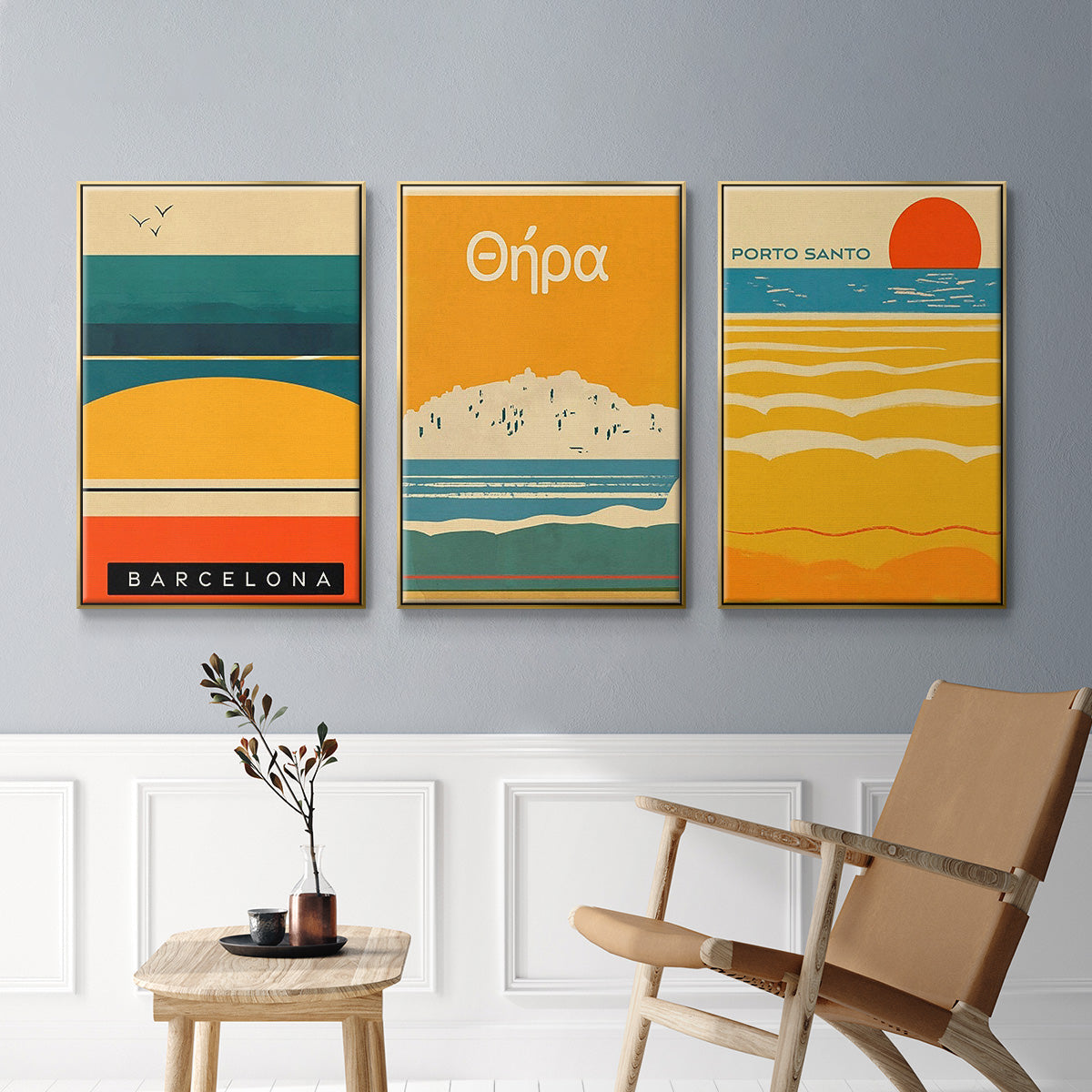 Summer Abroad I - Floater Framed Canvas Set
