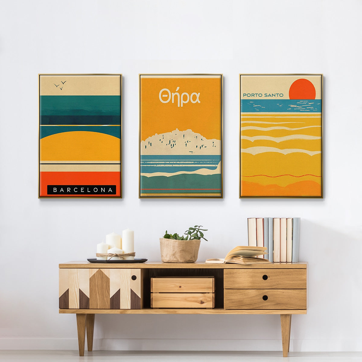 Summer Abroad I - Floater Framed Canvas Set