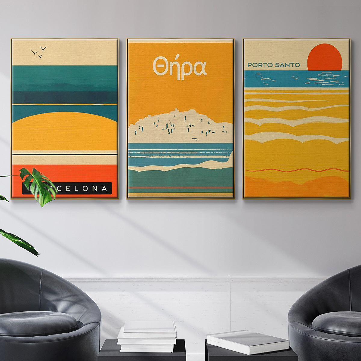 Summer Abroad I - Floater Framed Canvas Set