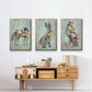 Fantastic Florals Fox, Sitting - Floater Framed Canvas Set