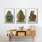 Latte Moose in Sweater - Floater Framed Canvas Set
