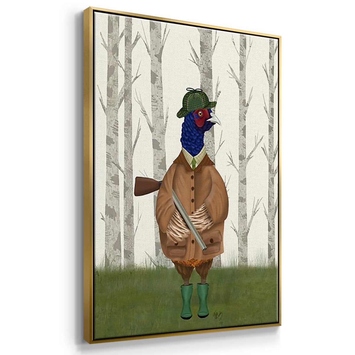 Pheasant Shooting Party 1 - Floater Framed Canvas Set