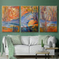 Cadmium Winter Solstice I - Floater Framed Canvas Set