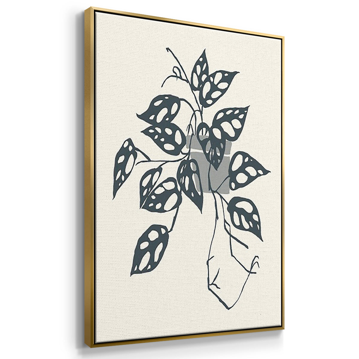 Growing Leaves I - Floater Framed Canvas Set