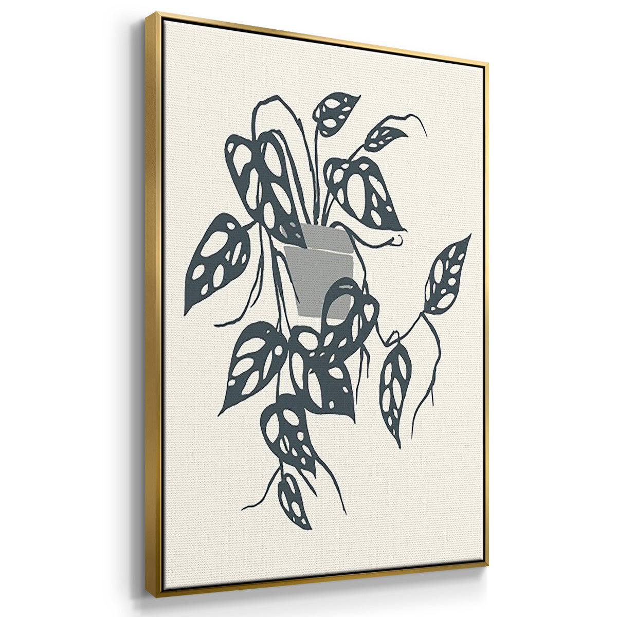 Growing Leaves IV - Floater Framed Canvas Set