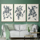 Growing Leaves IV - Floater Framed Canvas Set