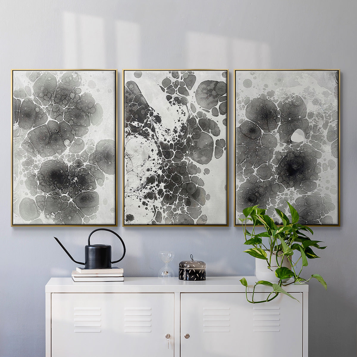 Marbling I - Floater Framed Canvas Set