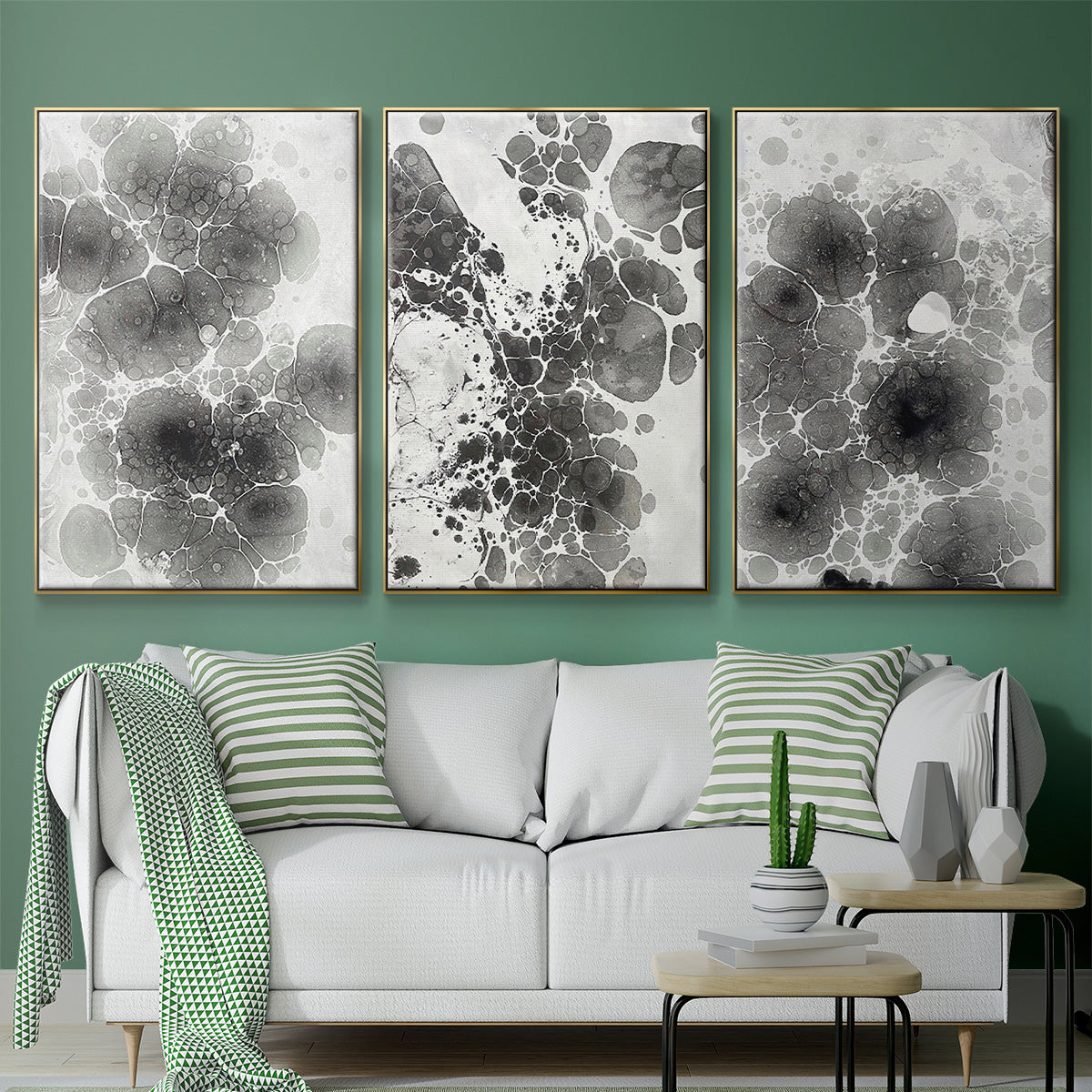 Marbling I - Floater Framed Canvas Set