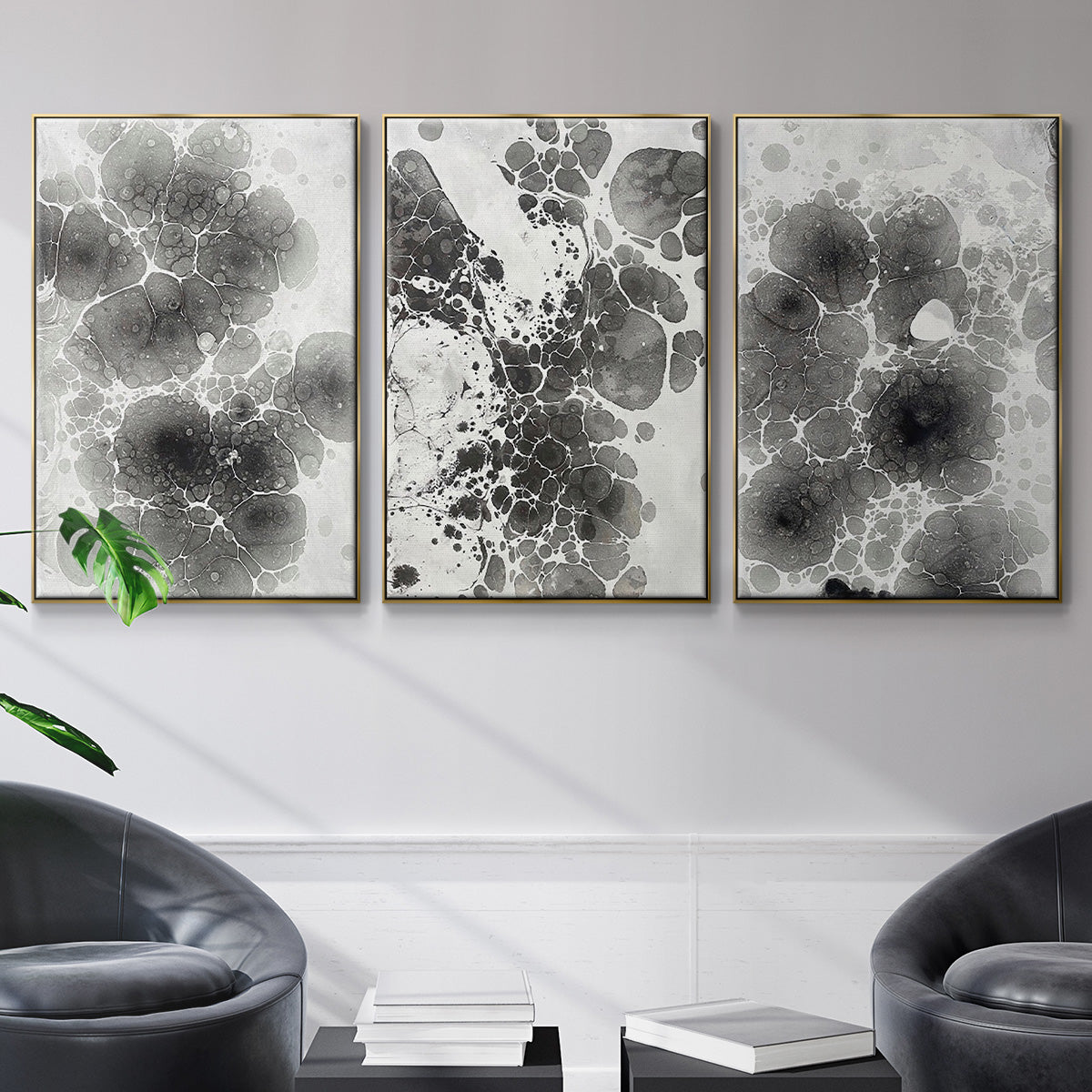 Marbling I - Floater Framed Canvas Set