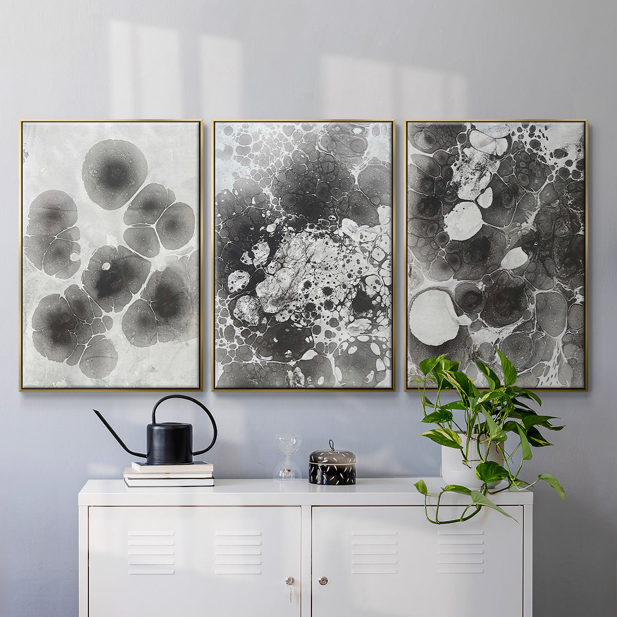 Marbling IV - Floater Framed Canvas Set