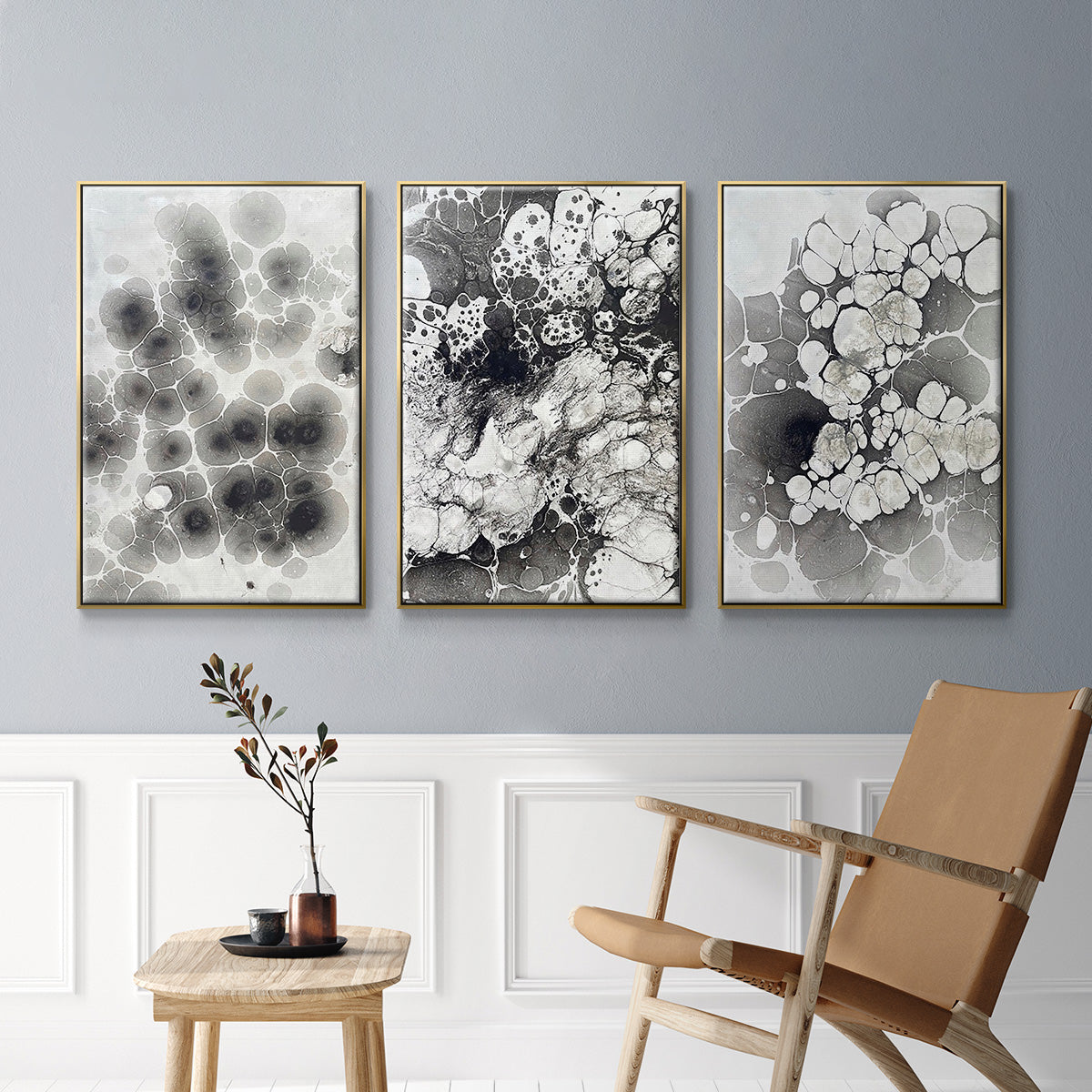 Marbling VII - Floater Framed Canvas Set