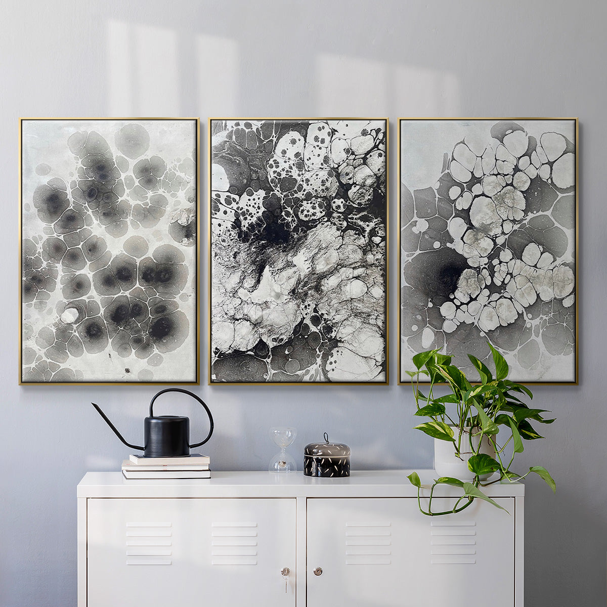 Marbling VII - Floater Framed Canvas Set