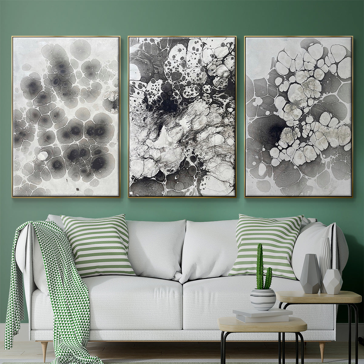 Marbling VII - Floater Framed Canvas Set