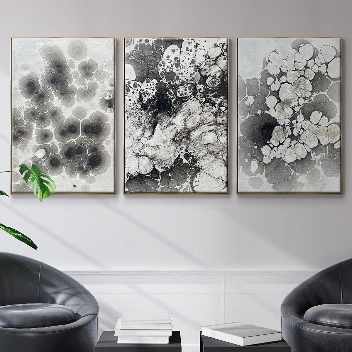 Marbling VII - Floater Framed Canvas Set