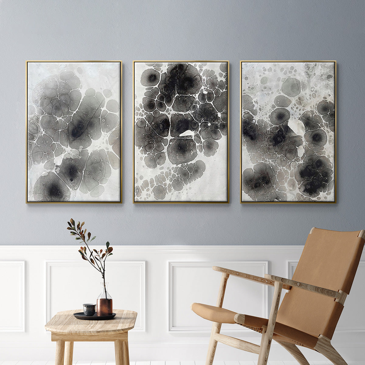 Marbling X - Floater Framed Canvas Set