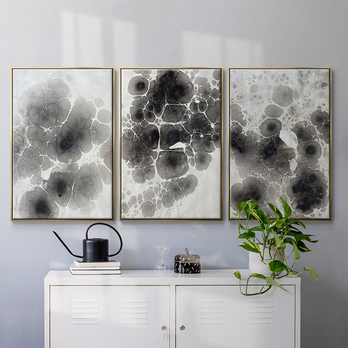 Marbling X - Floater Framed Canvas Set
