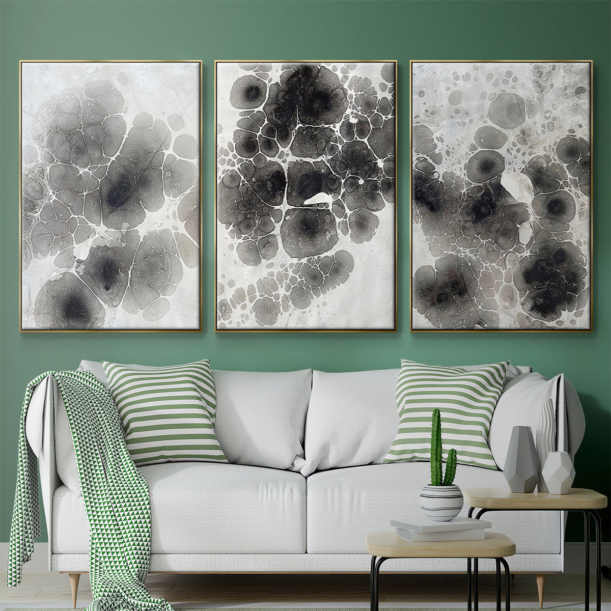 Marbling X - Floater Framed Canvas Set
