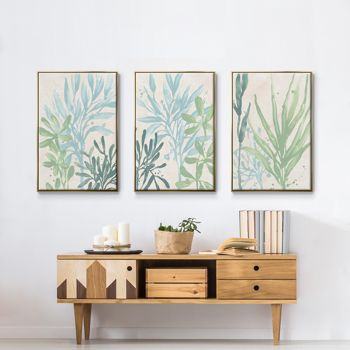 Swaying Seagrass I - Floater Framed Canvas Set