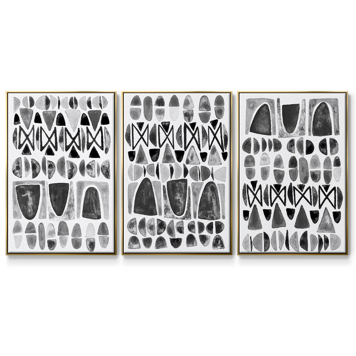 Grey Arches I - Floater Framed Canvas Set
