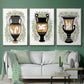 Greek Vases I - Floater Framed Canvas Set