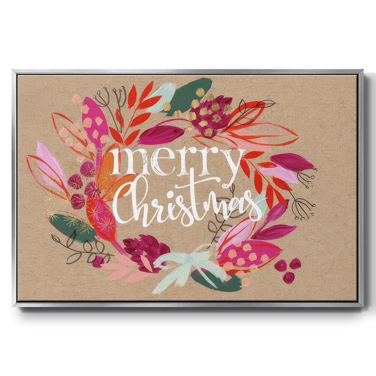 Crafty Christmas Collection A - Floater Framed Canvas Print