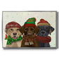 Christmas 3 Winter Labs - Floater Framed Canvas Print