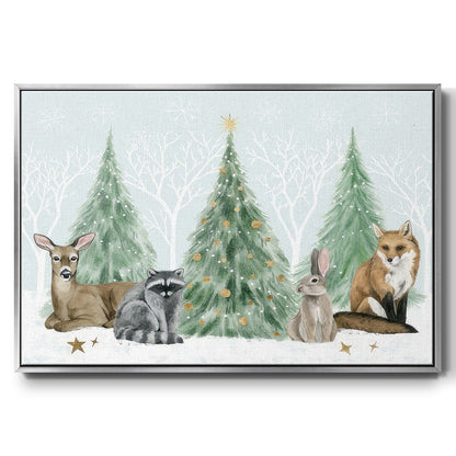 Christmas in the Forest Collection A - Floater Framed Canvas Print