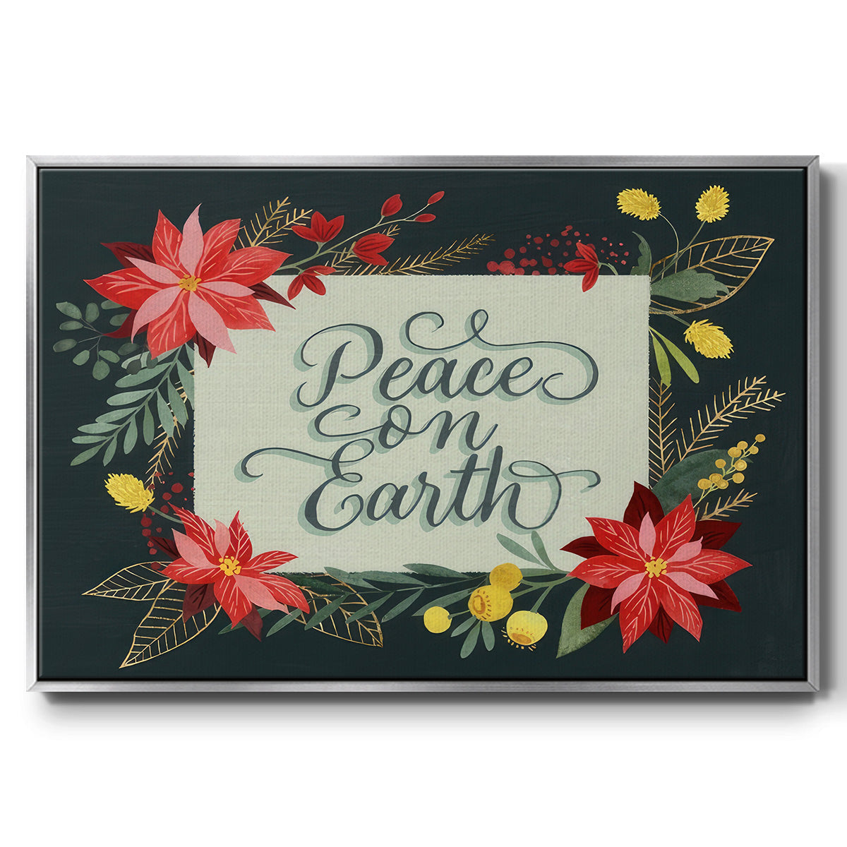 Bright Christmas Night II - Floater Framed Canvas Print