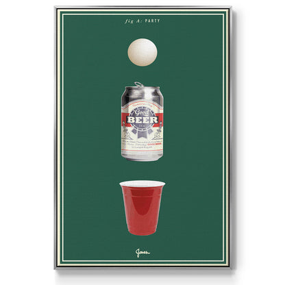 Fig. A: Party - Floater Framed Canvas Print
