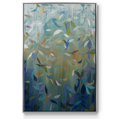 Falling Leaves - Floater Framed Canvas Print
