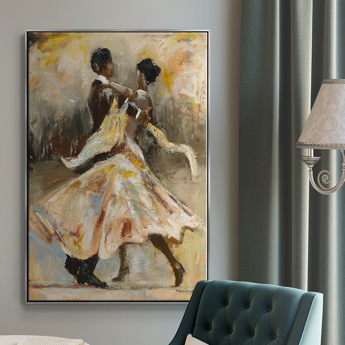 Night Out - Floater Framed Canvas Print