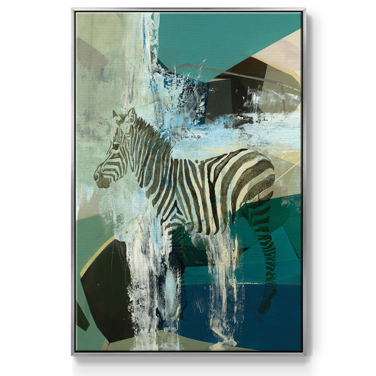 Crossing the Lines - Floater Framed Canvas Print
