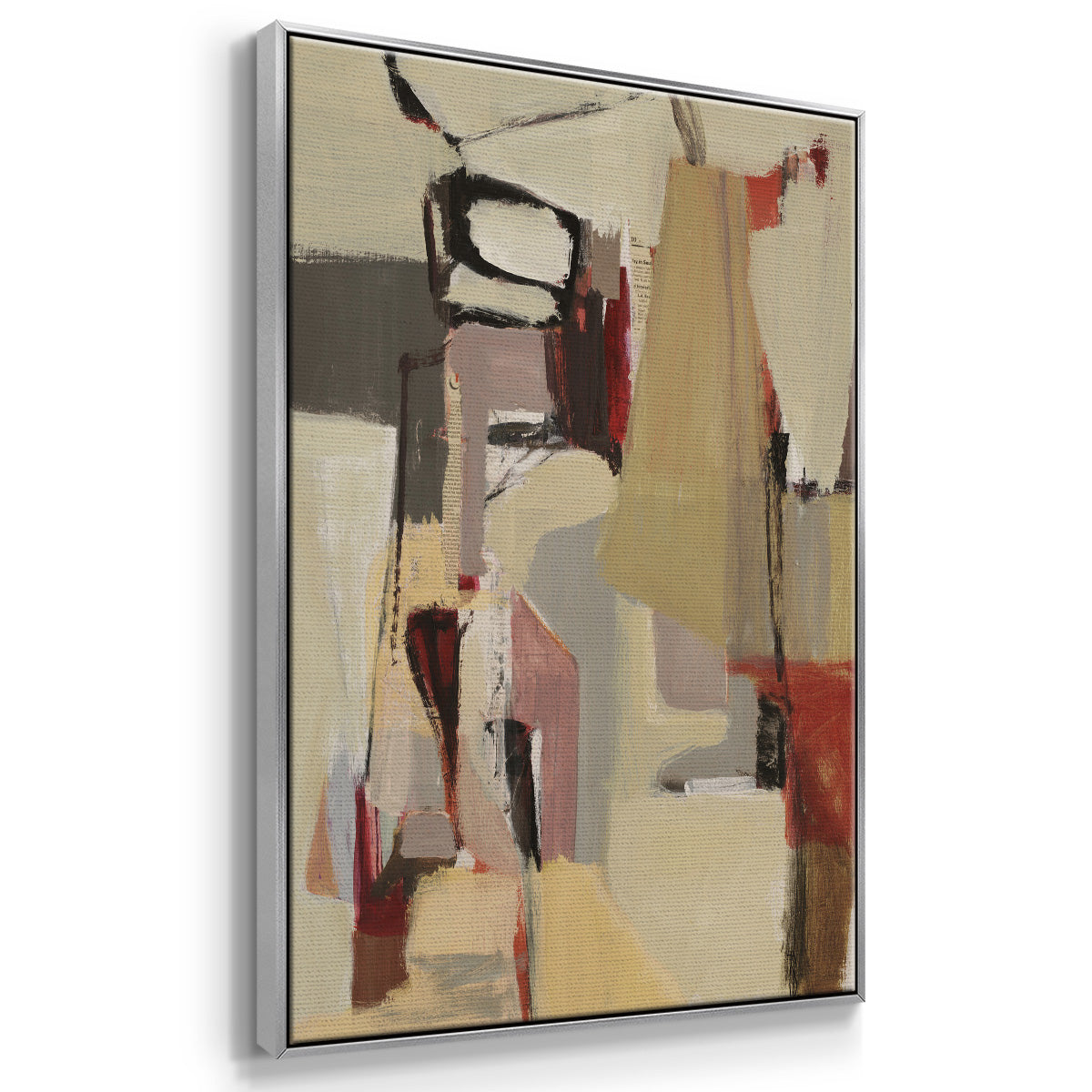 Peaches - Floater Framed Canvas Print