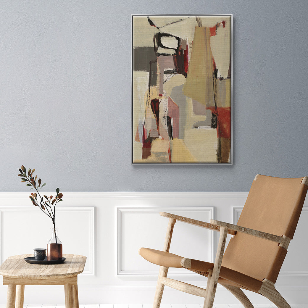 Peaches - Floater Framed Canvas Print