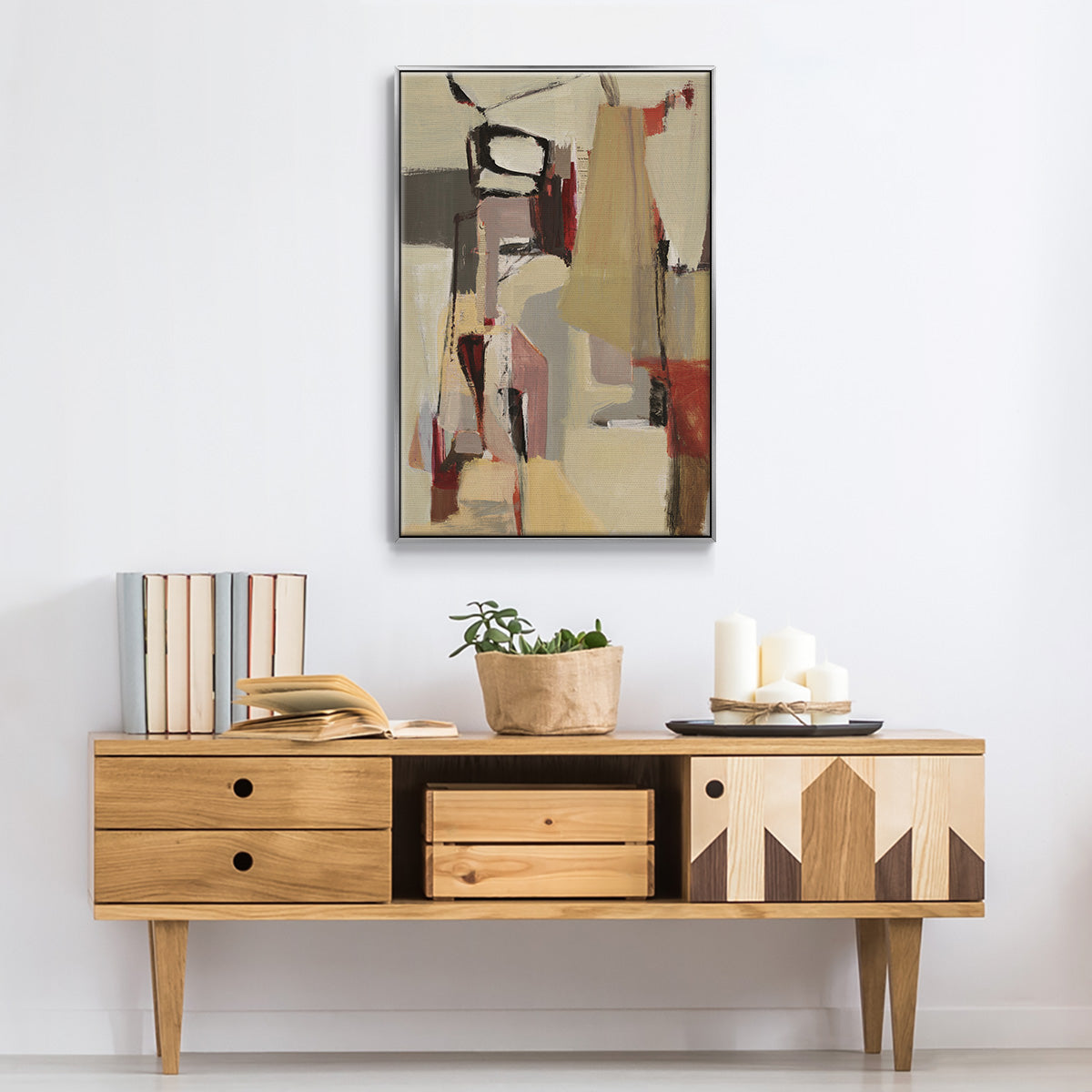 Peaches - Floater Framed Canvas Print