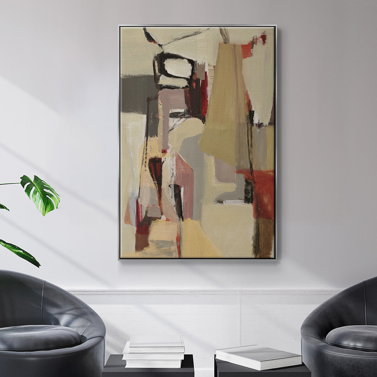 Peaches - Floater Framed Canvas Print