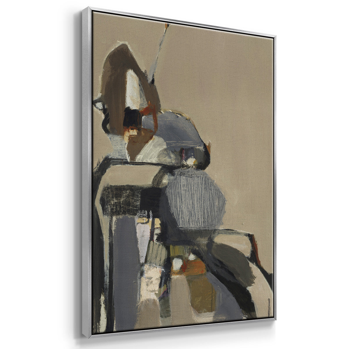 Landslide - Floater Framed Canvas Print